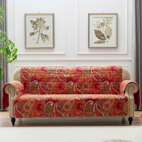by Collections Etc Paisley Reversible Furniture Cover Protector 