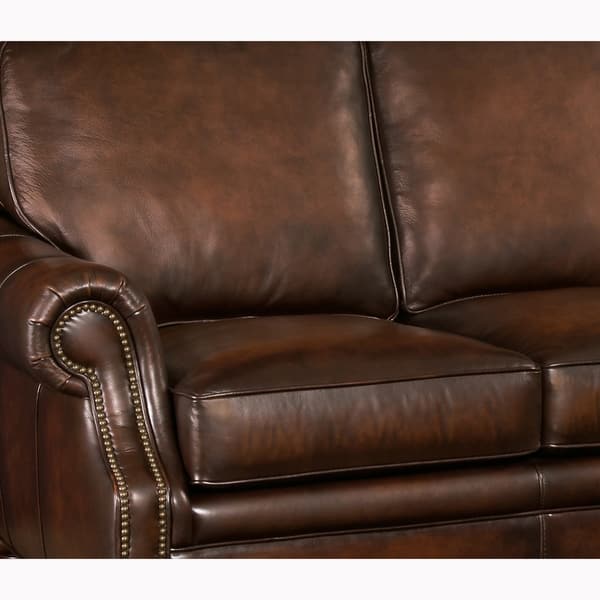 Foster Brown Hand Rubbed Top Grain Leather Sofa And Chair Hand Rubbed Top Grain Leather Sofa
