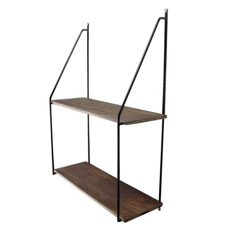 Porch & Den Boxwood Wooden 2-tier Floating Shelves