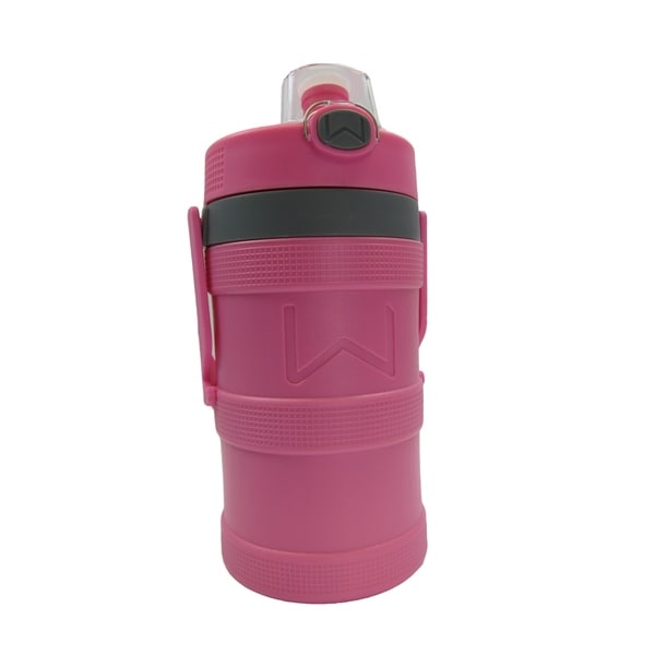 Wellness Foam Insulated Water Bottle with Carry Handle and Hook 128 oz. Pink 128 Oz. On