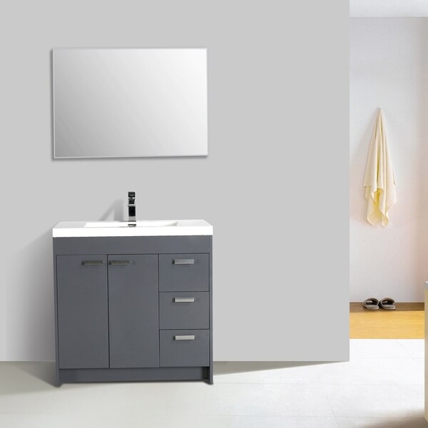 Eviva Lugano 36" Grey Modern Vanity