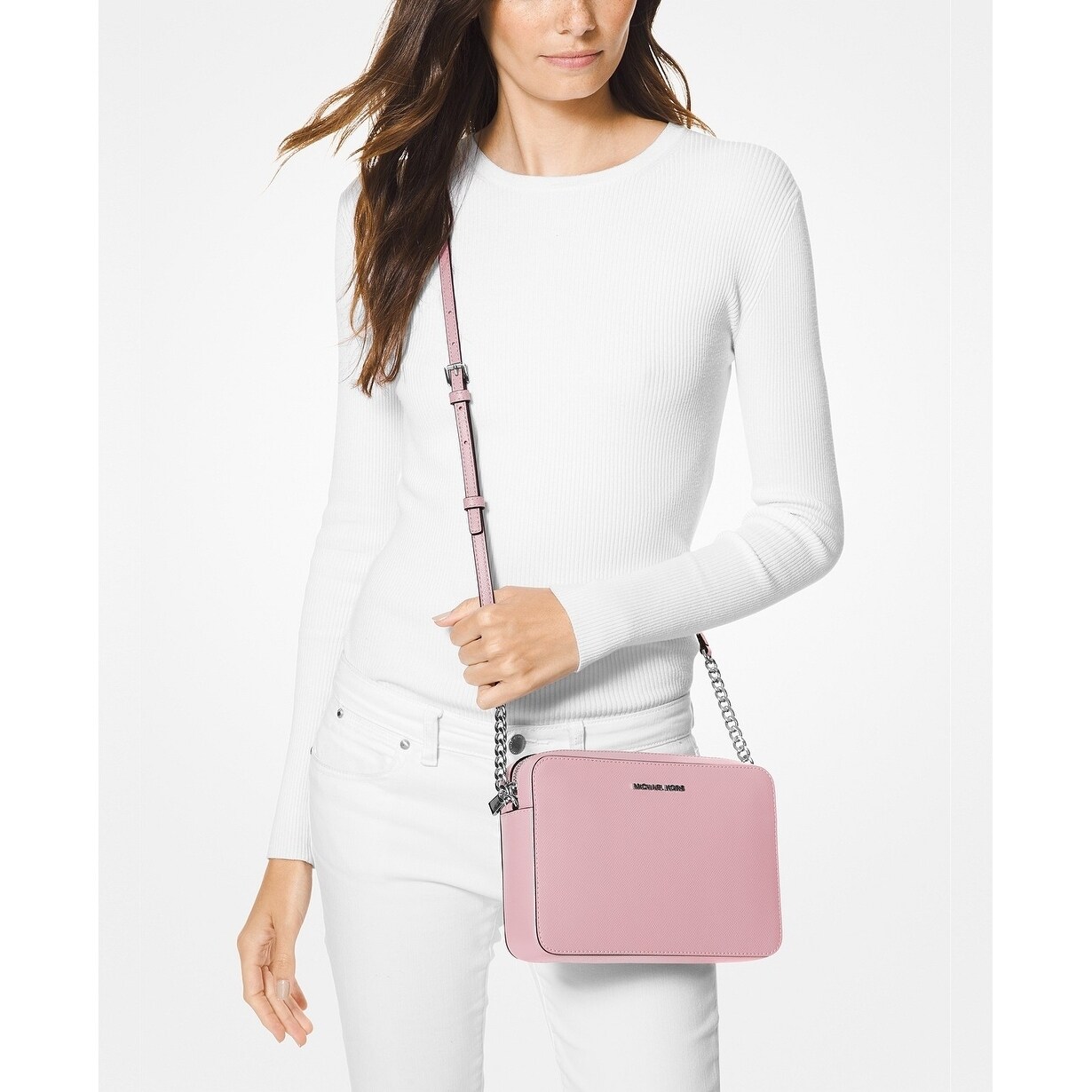 michael michael kors jet set large crossgrain leather tote