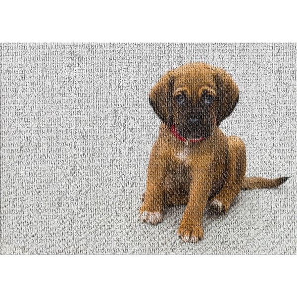 sad puppy area rug - 5'0