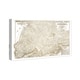 Oliver Gal 'brooklyn Map White And Gold' Maps And Flags Wall Art Canvas 