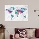 Oliver Gal 'Mapamundi Holo Marble' Maps and Flags Wall Art Canvas Print ...