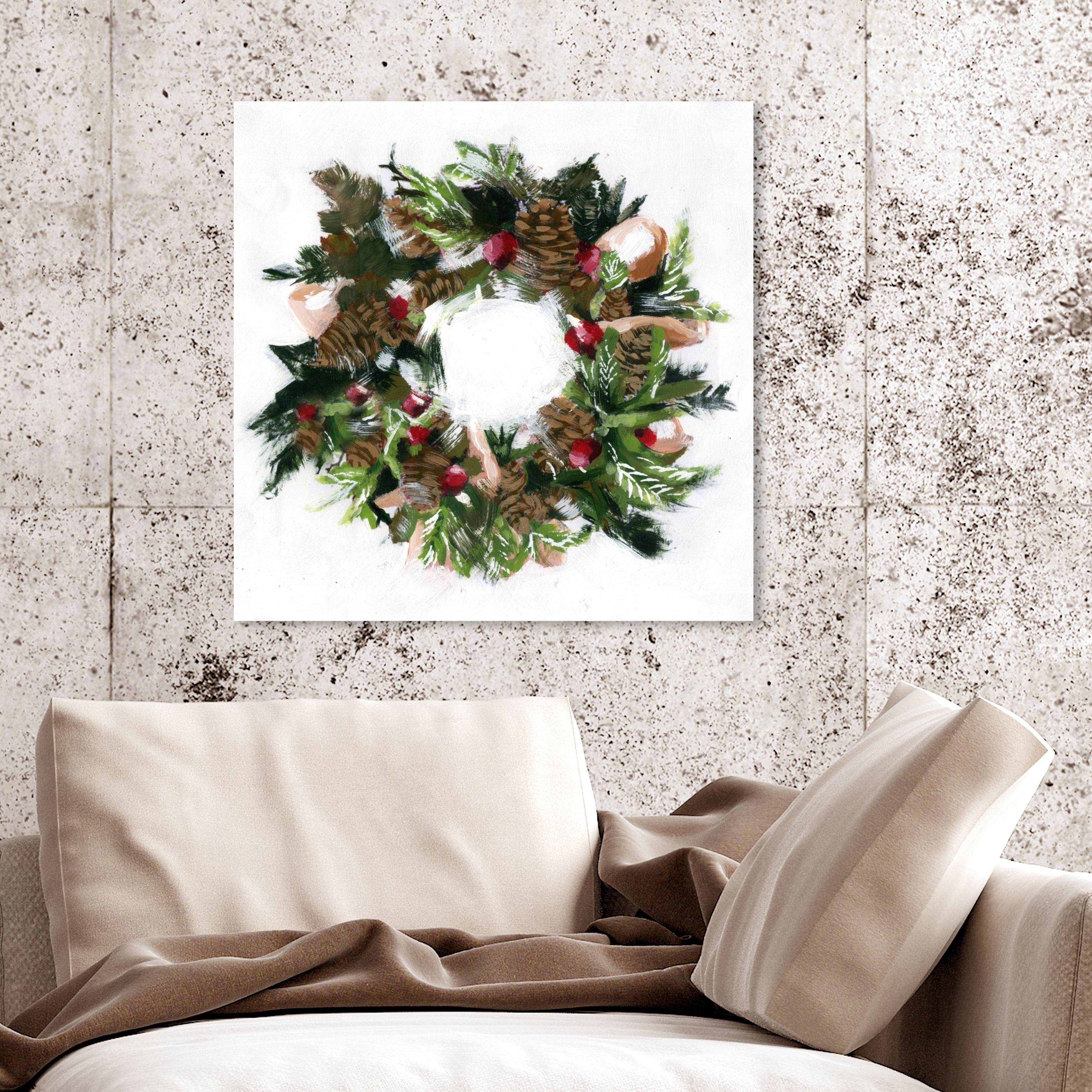 Winter Snowman Christmas Kitchen Mats Xmas Farm Barn Holly Wreath