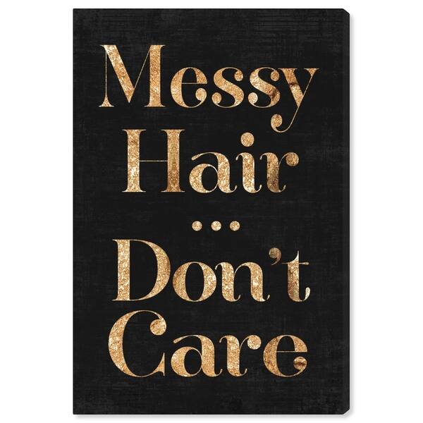 Shop Oliver Gal Messy Hair Typography And Quotes Wall Art Canvas