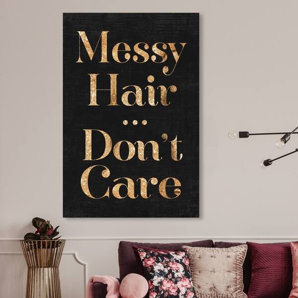 Shop Oliver Gal Messy Hair Typography And Quotes Wall Art Canvas