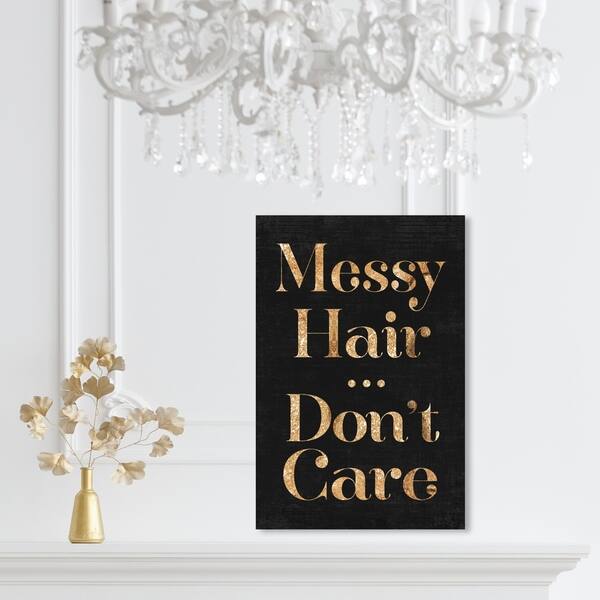 Shop Oliver Gal Messy Hair Typography And Quotes Wall Art Canvas