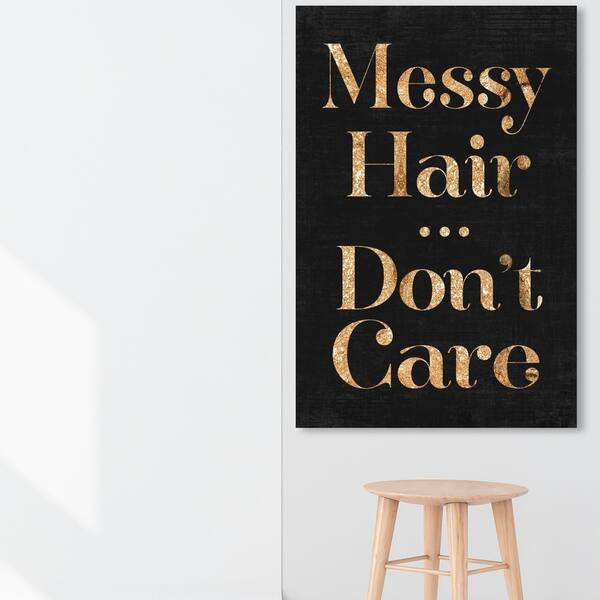 Shop Oliver Gal Messy Hair Typography And Quotes Wall Art Canvas