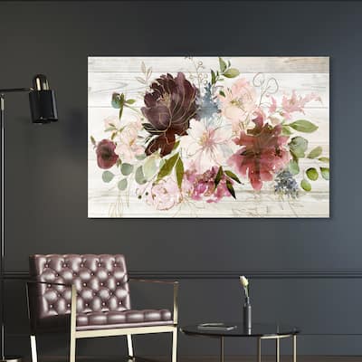 Oliver Gal 'Fall Floral' Floral and Botanical Wall Art Canvas Print - Pink, Red