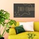 preview thumbnail 7 of 9, Oliver Gal 'Guitar One' Music and Dance Wall Art Canvas Print - Black, Gold 30 x 20