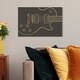 preview thumbnail 6 of 9, Oliver Gal 'Guitar One' Music and Dance Wall Art Canvas Print - Black, Gold 15 x 10
