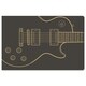 preview thumbnail 2 of 9, Oliver Gal 'Guitar One' Music and Dance Wall Art Canvas Print - Black, Gold