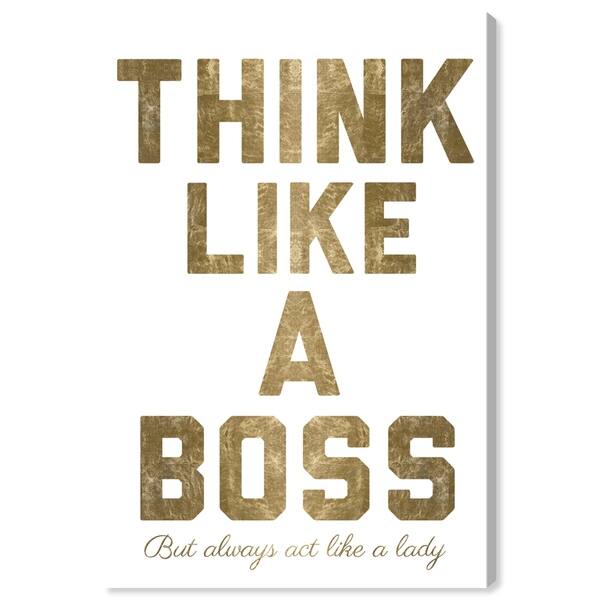 Shop Oliver Gal Like A Boss Gold Metallic Typography And Quotes