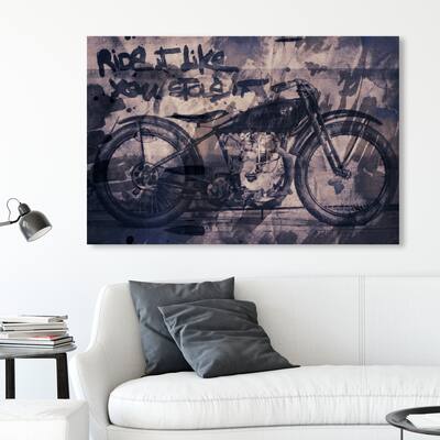 Oliver Gal 'Ride It' Transportation Wall Art Canvas Print Black White