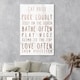 preview thumbnail 7 of 8, Oliver Gal 'Cat Rules' Typography and Quotes Wall Art Canvas Print - Gold, White 36 x 54