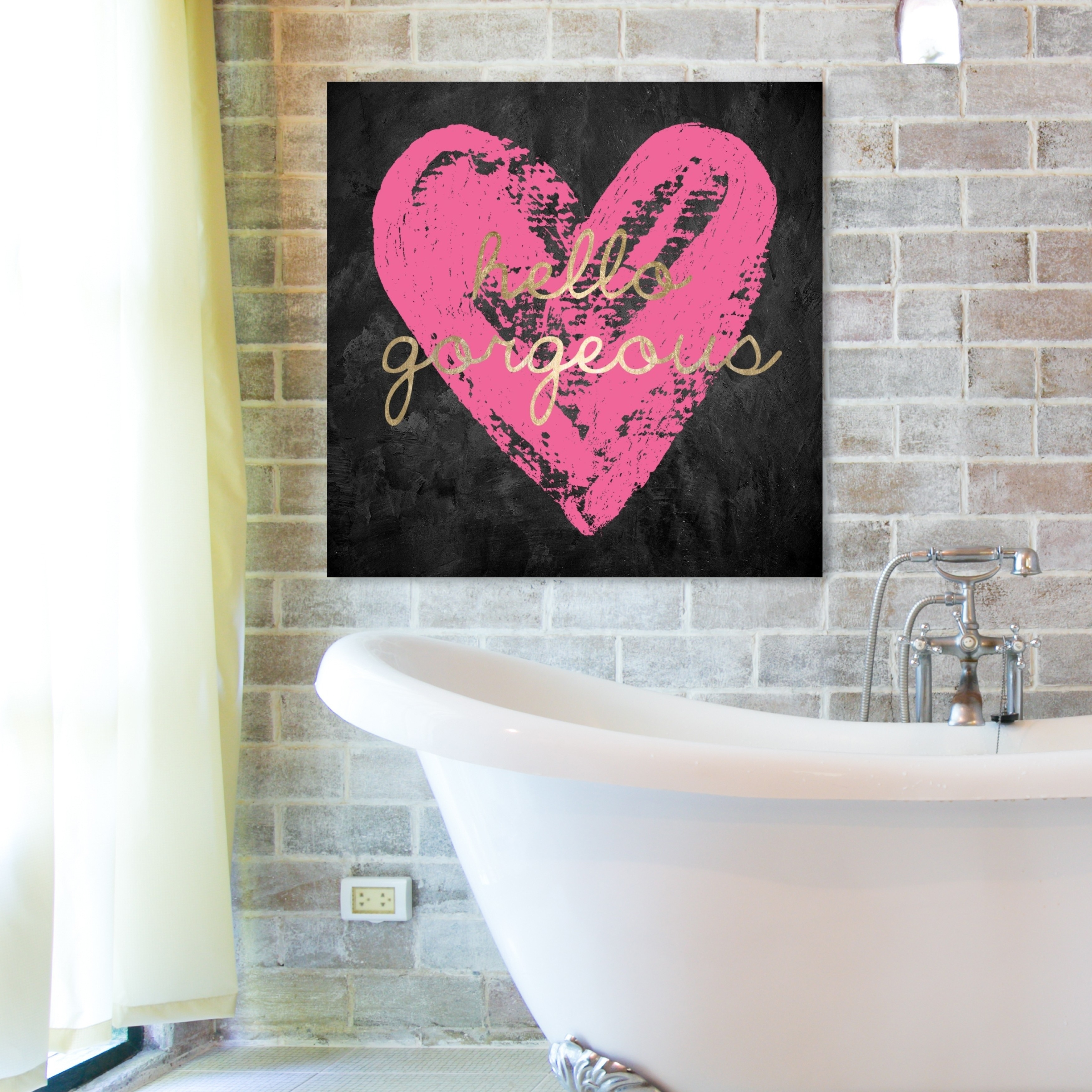 hot pink and black wall decor