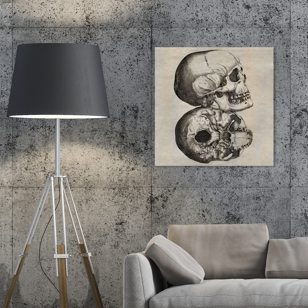 Shop Oliver Gal 'Double Skull' Symbols and Objects Wall