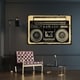 preview thumbnail 1 of 9, Oliver Gal 'Ghetto Blaster Print' Music and Dance Wall Art Canvas Print - Black, White 45 x 30