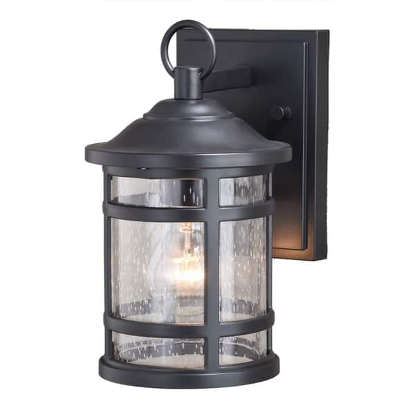 Southport Rust Proof 1 Light Black Coastal Outdoor Wall Lantern Clear