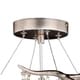 preview thumbnail 3 of 1, Rainier 24-in W Crystal Silver Waterfall Semi Flush Mount Ceiling Light - 24-in W x 13-in H x 24-in D