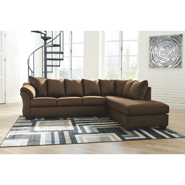Darcy 2-Piece Sectional w/ Chaise Right Facing - Cafe