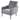 Cortesi Home Ayden Mid-Century Modern Armchair, Grey