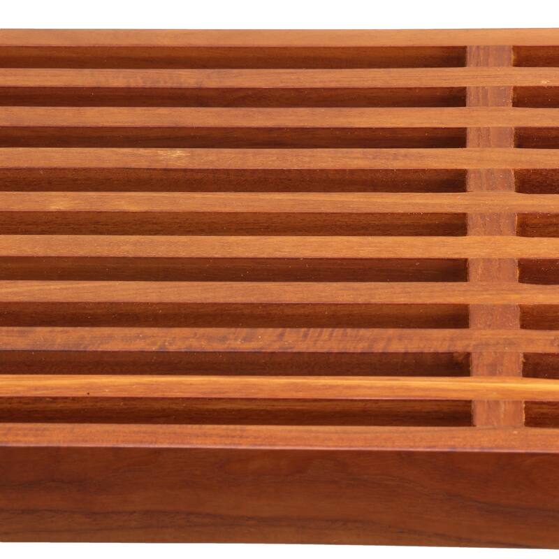 Bare Decor Slotted Arch Accent Table in Solid Teak Wood