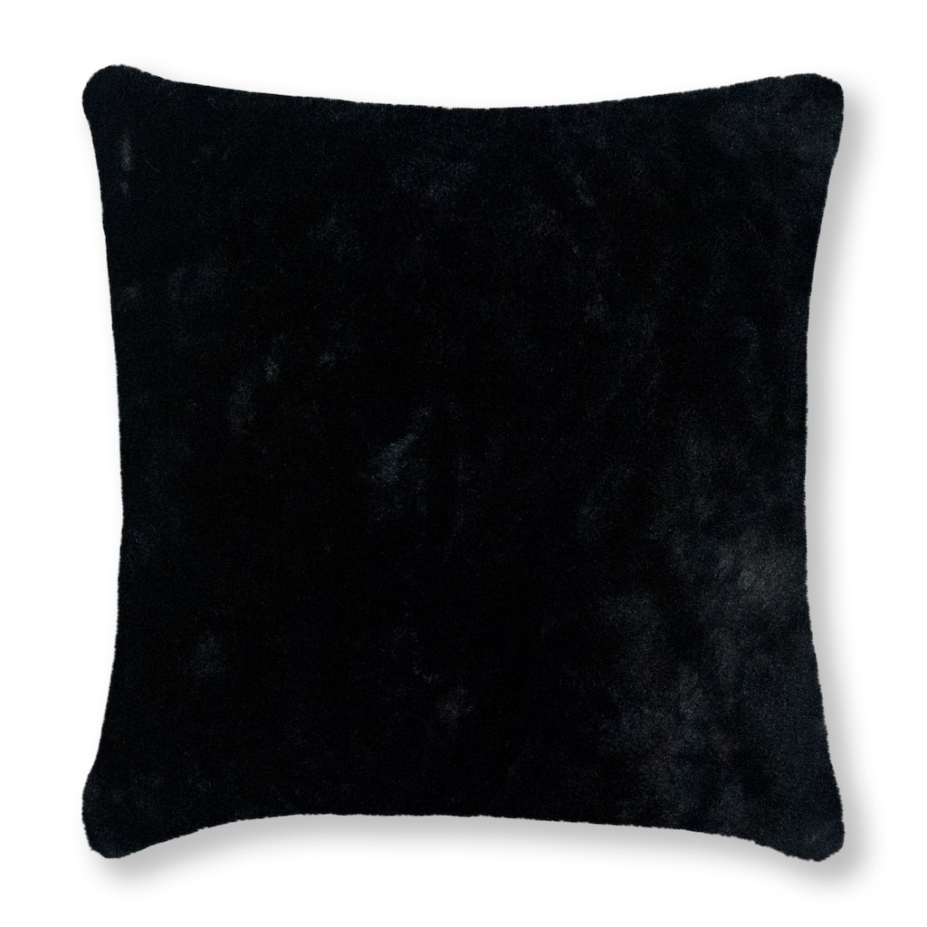 Thread and Weave Fury Tail Black 20-inch Faux Fur Pillow