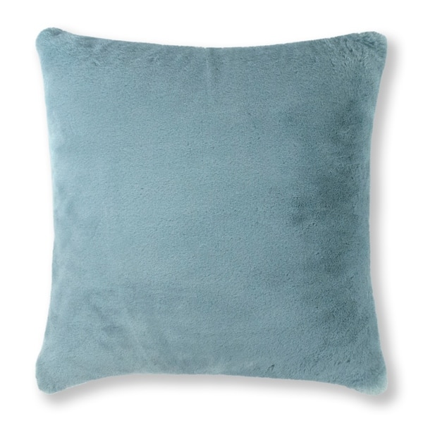 Thread and Weave Fury Tail Sky Blue 20-inch Faux Fur Pillow - Bed Bath ...