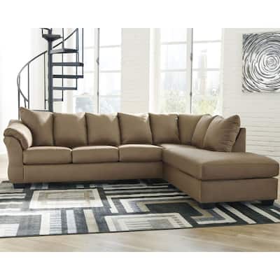 Darcy 2-Piece Sectional w/ Chaise Right Facing - Mocha