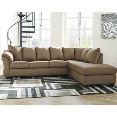 Darcy 2-Piece Sectional w/ Chaise Right Facing - Mocha