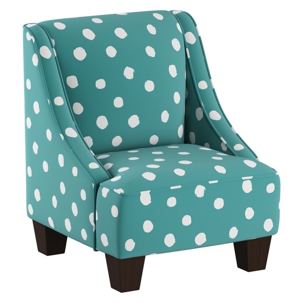 Skyline Furniture Kids Swoop Arm Chair in Painted Dot
