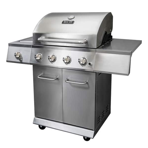 slide 2 of 10, Dyna-Glo 4 Burner Stainless LP Gas Grill