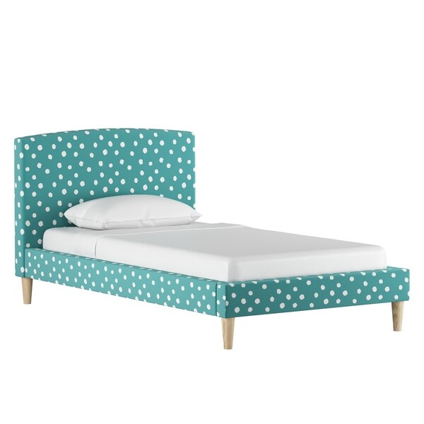 Skyline Furniture Curved Bed in Painted Dot