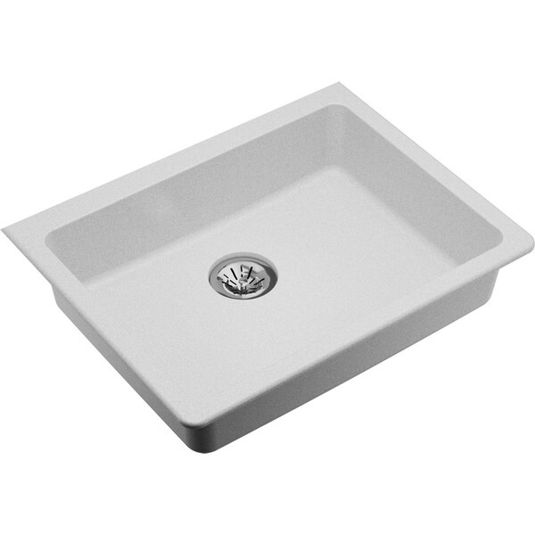 Elkay Quartz Classic ELGUAD2519PDBK0 Black Single Bowl Undermount ADA Sink with Perfect Drain