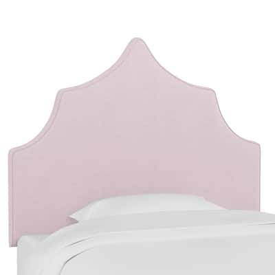 Skyline Furniture Upholstered Notched Headboard in Linen