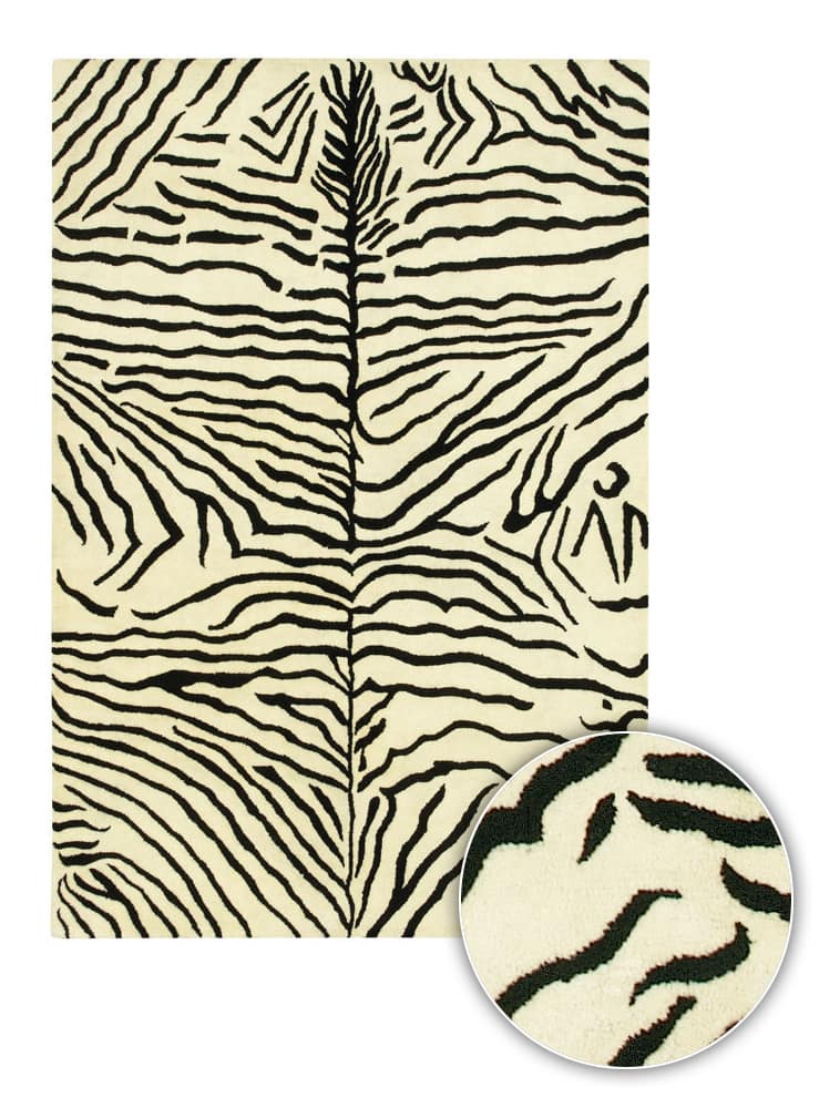 Artist's Loom Hand-tufted Contemporary Animal Print Wool Rug (7'9x10'6) - 8' x 11'