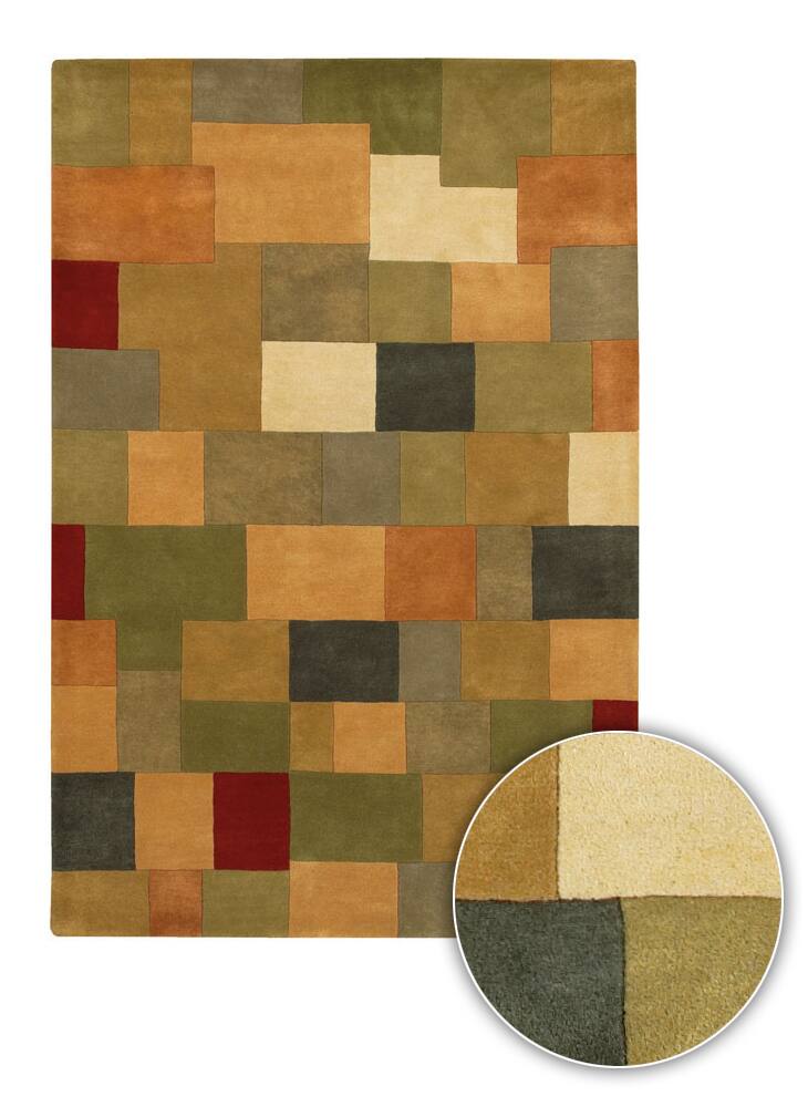 Handmade Contemporary Geometric Mandara Rug - multi