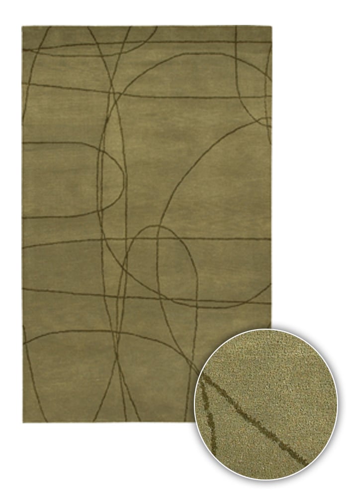 Green Hand tufted Contemporary Mandara Rug (8 X 11) (GreenPattern SolidMeasures 0.75 inch thickTip We recommend the use of a non skid pad to keep the rug in place on smooth surfaces.All rug sizes are approximate. Due to the difference of monitor colors,