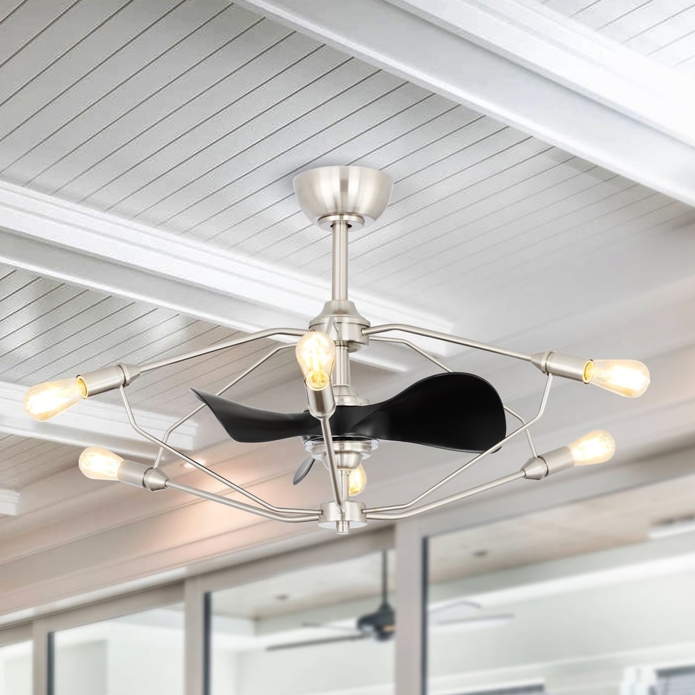 Details about   40'' Ceiling Fan w/ LED Light Wood 3-Blades Modern Minimalist Chandelier 