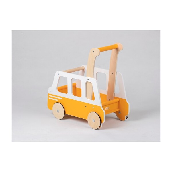 LINE Push Wooden School Bus Toy