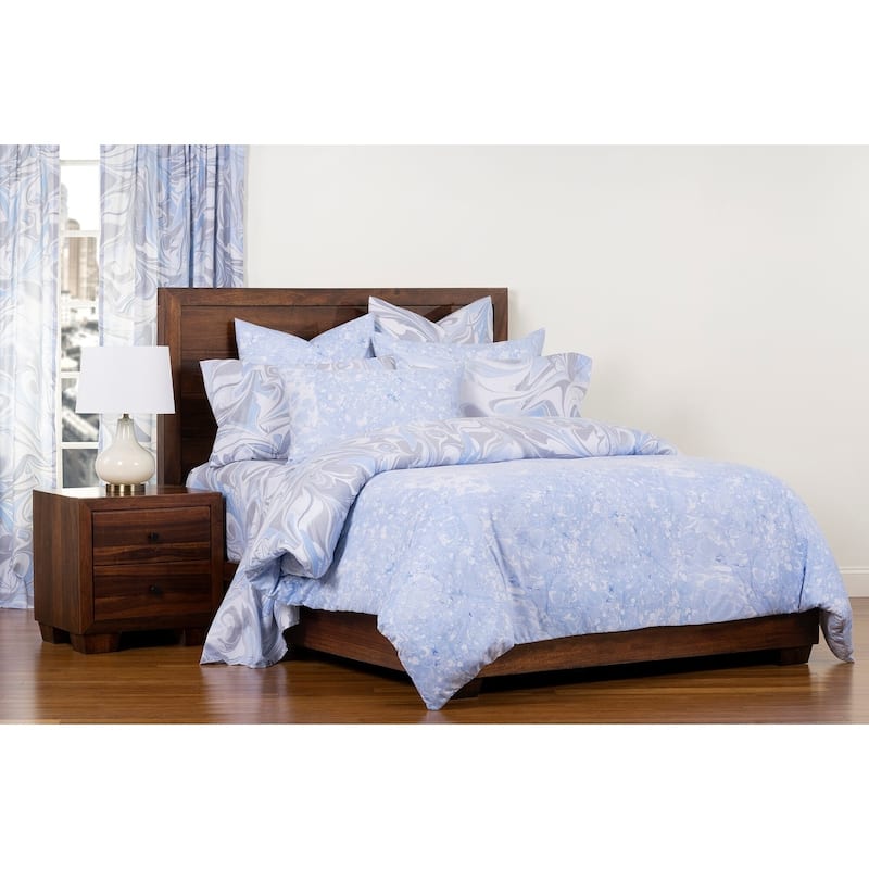 Siscovers Quicksilver/ Blue Ice Reversible Luxury Duvet Cover and Insert Set