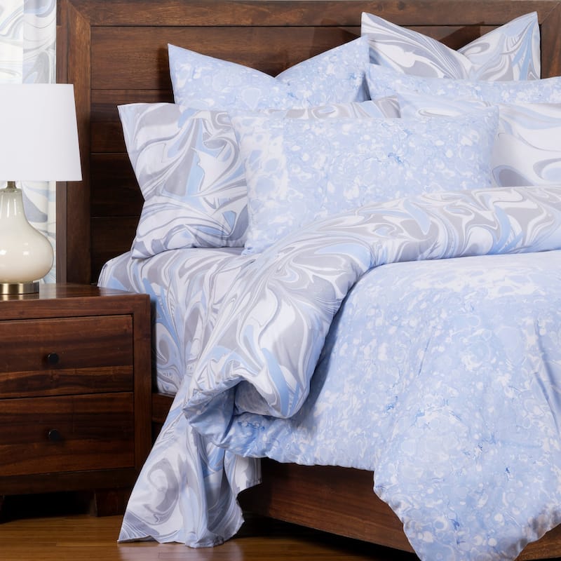 Siscovers Quicksilver/ Blue Ice Reversible Luxury Duvet Cover and Insert Set