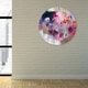 Thumbnail 9, Oliver Gal 'Michaela Nessim - Take back the stars ROUND' Abstract Round Circle Acrylic Wall Art - Pink, Black. Changes active main hero.