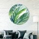 preview thumbnail 10 of 10, Oliver Gal 'Hojas de Palma Round' Floral and Botanical Round Circle Acrylic Wall Art - Green, White