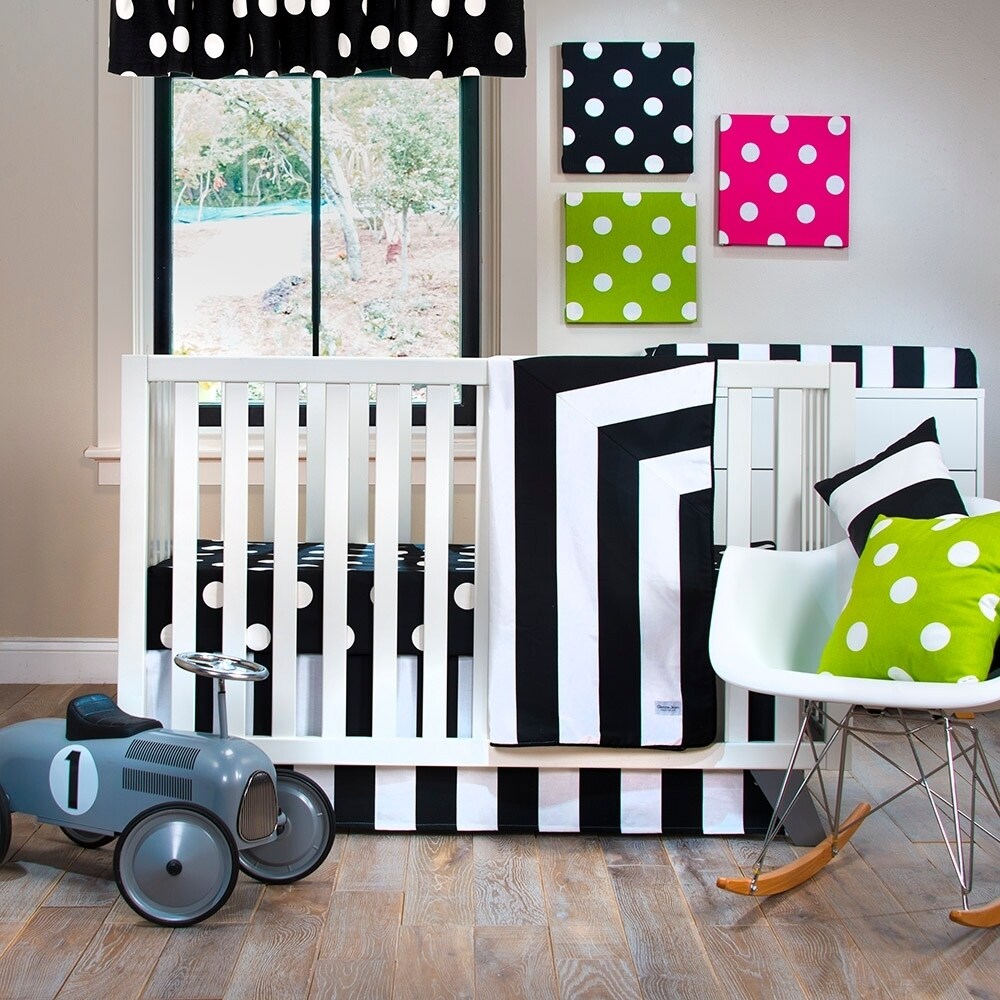 Striped Crib Skirt | elmparknursery.co.uk