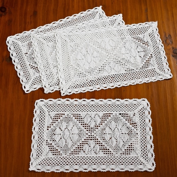 Vintage Crochet PATTERN to make Violet Flower Doily Centerpiece Mat Motif Violet
