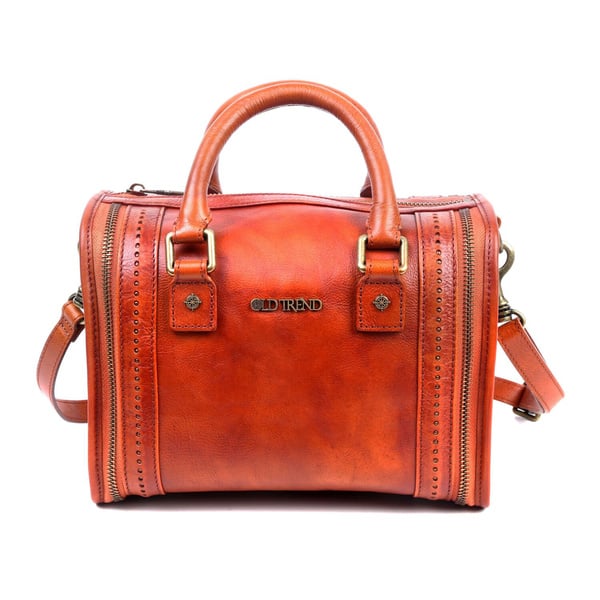 Trunk leather crossbody bag